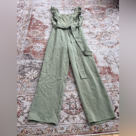 Altar'd State Green Ruffle Jumpsuit - Picture 3 of 6